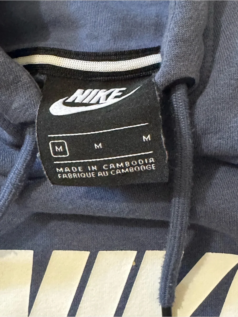 Nike Blue Pullover Hoodie with White Swoosh